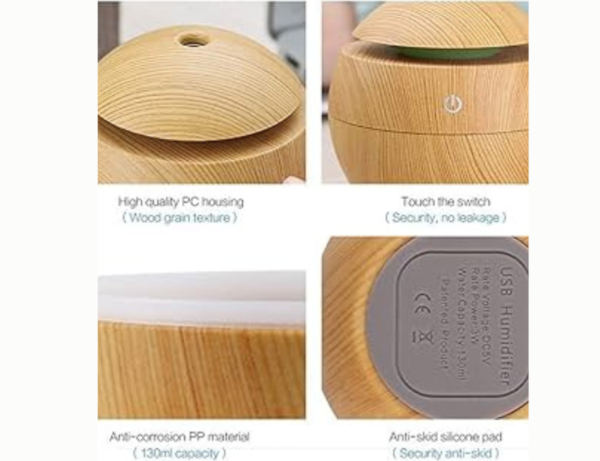 Ultrasonic Aroma Humidifier ( 7 Color Changing LED Lights ) - Image 3