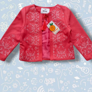 Girls Casual Coat Embroidered