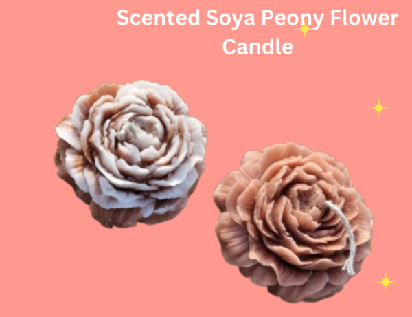 Soya Peony flower shaped scented candle / Scented candles for gifting / attractive colors/ handmade