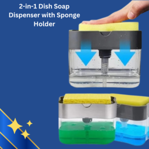 Dish Soap Dispenser, Plastic Soap Pump for Easy dishwashing, Press-type Soap Liquid Box Dish And Sponge