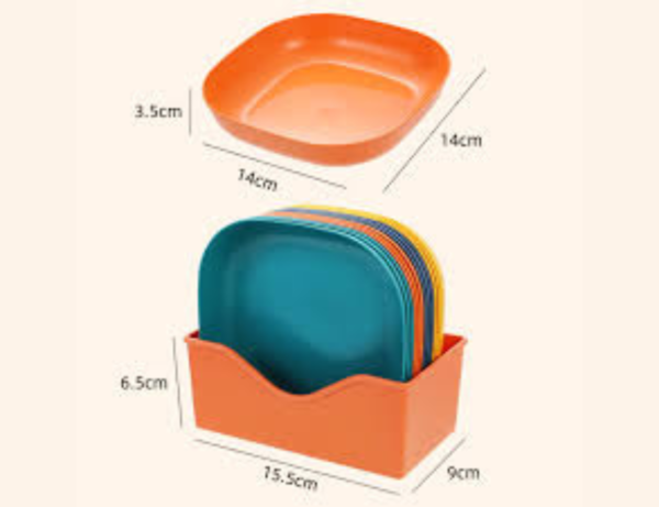 10-Piece Creative Plate Set Korean Dining Plate Multi Function Dish - Image 2